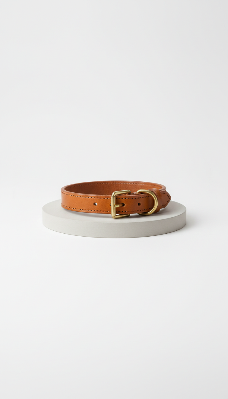 Collar para perro de cuero italiano